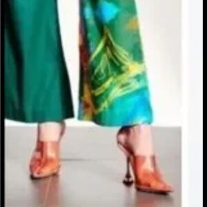 Zara Women's Coral Transparent Mules